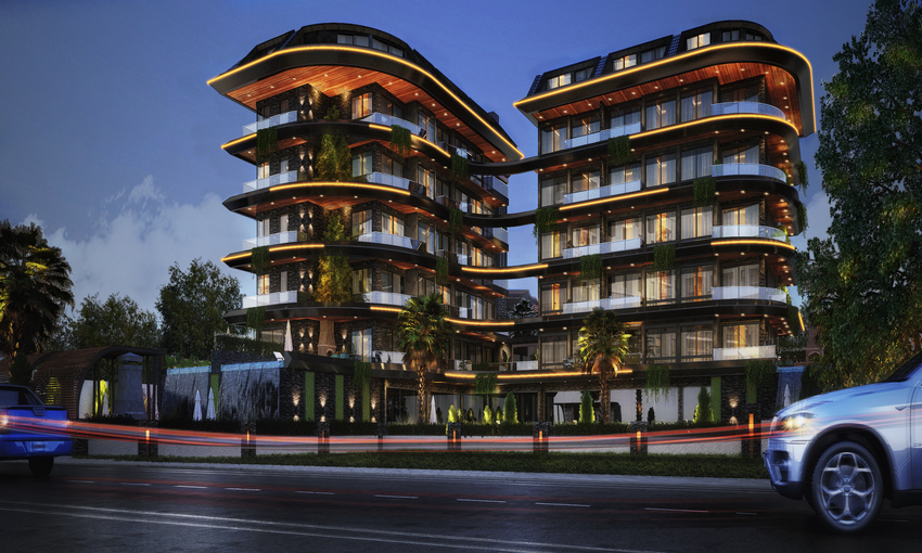 Residential complex with 5-star hotel concept in Kestel district, Alanya-3947