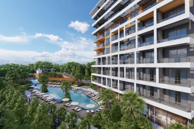 New flats with free installments in Tosmur district, Alanya-4000